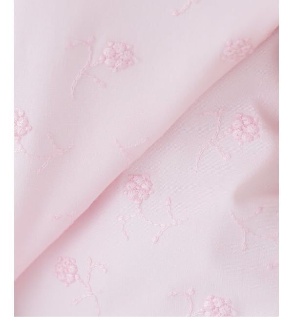 SLOBE IENA「《WEB・一部店舗限定》フラワー刺繍5分袖ブラウス」|シャツ・ブラウス|