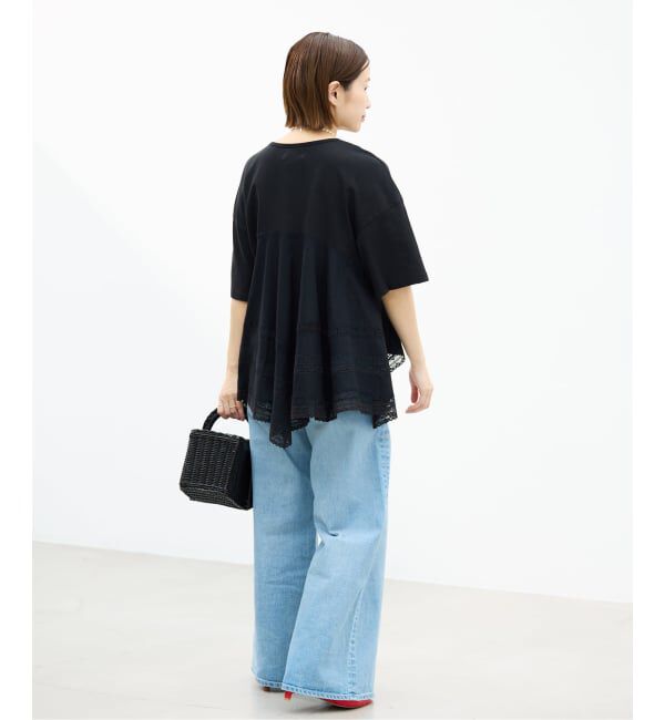 IENA「《予約》AAYUSHI/アユーシ バックスカーフハーフスリーブトップス SGN08110」|Tシャツ・カットソー|