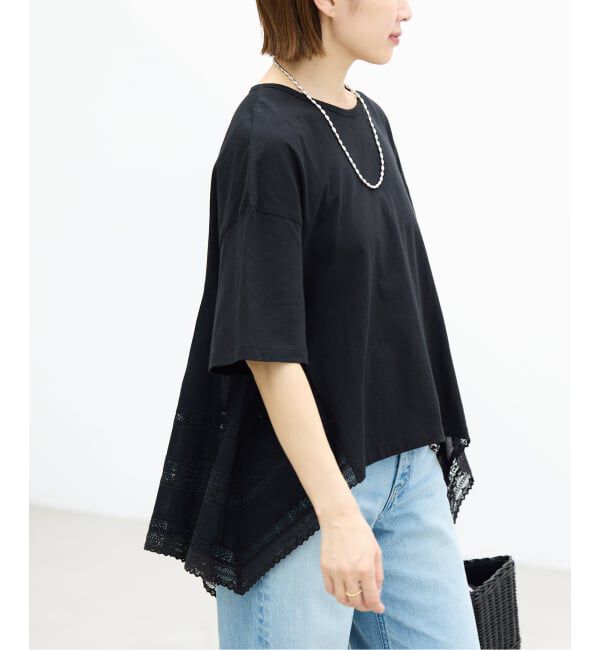 IENA「《予約》AAYUSHI/アユーシ バックスカーフハーフスリーブトップス SGN08110」|Tシャツ・カットソー|