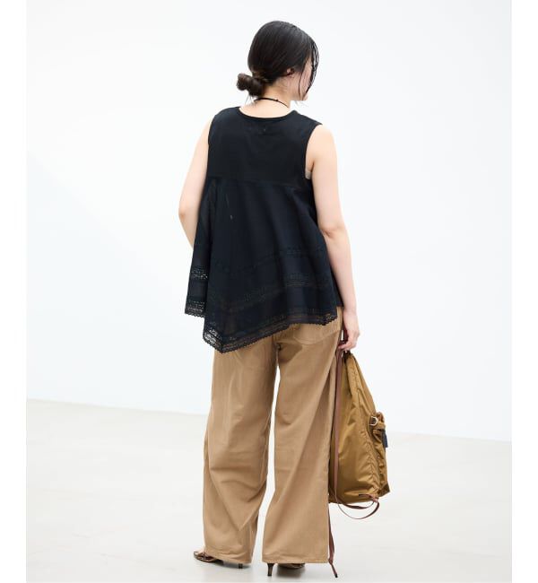 IENA「《予約》AAYUSHI/アユーシ バックスカーフノースリーブトップス SGN08111」|Tシャツ・カットソー|