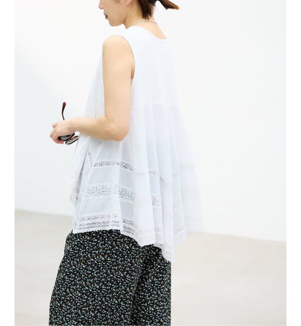 IENA「《予約》AAYUSHI/アユーシ バックスカーフノースリーブトップス SGN08111」|Tシャツ・カットソー|