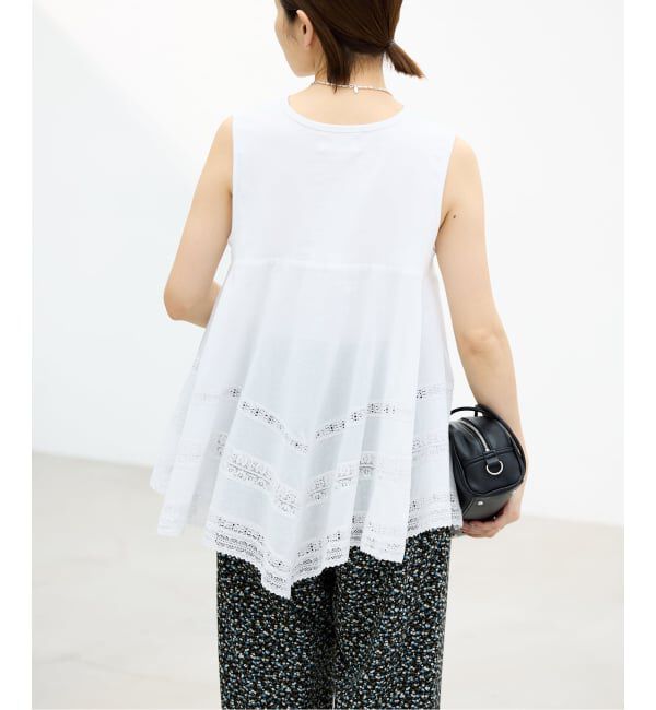 IENA「《予約》AAYUSHI/アユーシ バックスカーフノースリーブトップス SGN08111」|Tシャツ・カットソー|