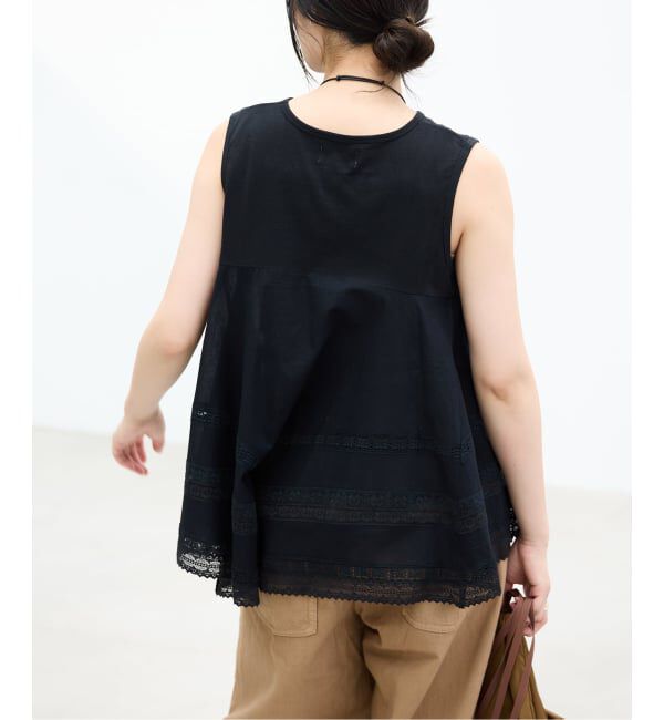 IENA「《予約》AAYUSHI/アユーシ バックスカーフノースリーブトップス SGN08111」|Tシャツ・カットソー|