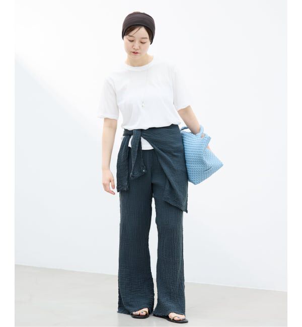 IENA「《予約》ATON/エイトン FRESCA SINGLE JERSEY SS EX Tシャツ」|Tシャツ・カットソー|