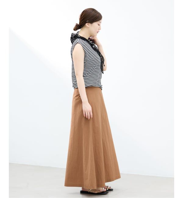 IENA「《予約》ATON/エイトン FRESCA SINGLEJERSEY NS ノースリーブ」|Tシャツ・カットソー|