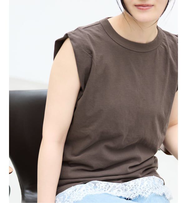 IENA「《予約》ATON/エイトン FRESCA SINGLEJERSEY NS ノースリーブ」|Tシャツ・カットソー|