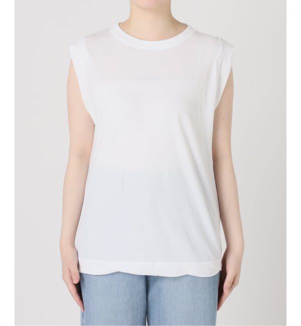 IENA「《予約》ATON/エイトン FRESCA SINGLEJERSEY NS ノースリーブ」|Tシャツ・カットソー|