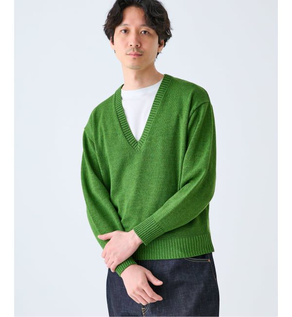 EDIFICE「WASHI/WOOL DEEP V ネックニット」|ニット・セーター|