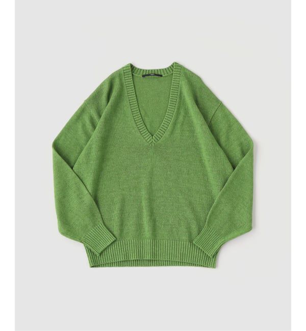EDIFICE「WASHI/WOOL DEEP V ネックニット」|ニット・セーター|