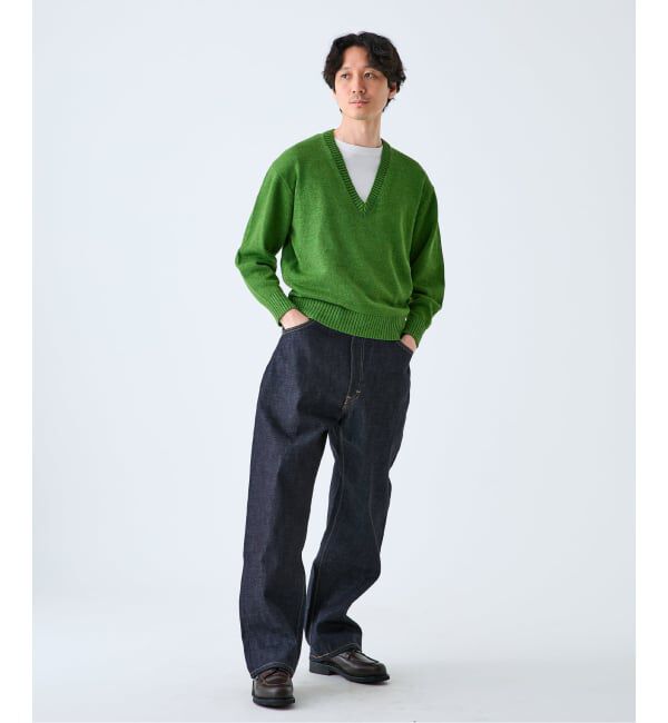 EDIFICE「WASHI/WOOL DEEP V ネックニット」|ニット・セーター|