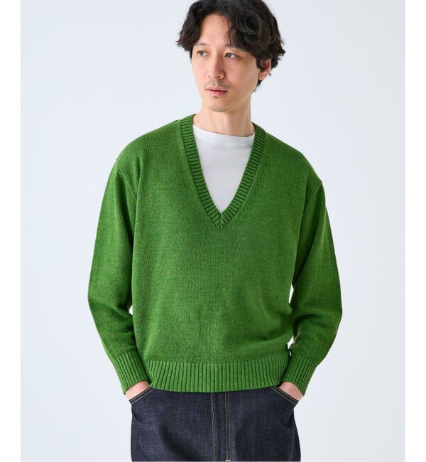 EDIFICE「WASHI/WOOL DEEP V ネックニット」|ニット・セーター|