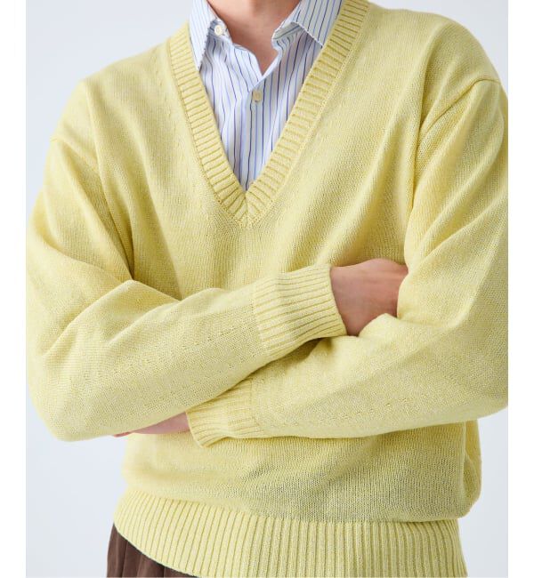 EDIFICE「WASHI/WOOL DEEP V ネックニット」|ニット・セーター|