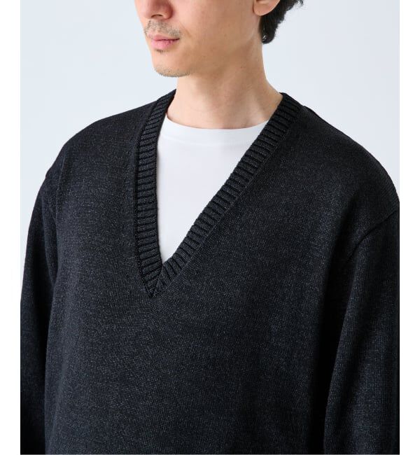 EDIFICE「WASHI/WOOL DEEP V ネックニット」|ニット・セーター|