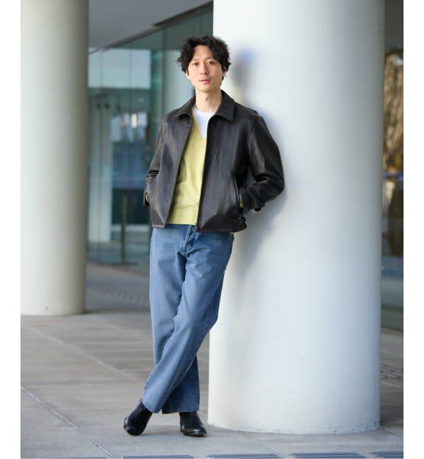 EDIFICE「ラム アンティーク レザー ジャケット」|ライダースジャケット|