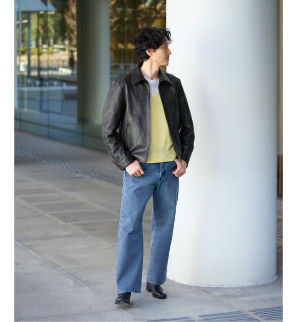 EDIFICE「ラム アンティーク レザー ジャケット」|ライダースジャケット|