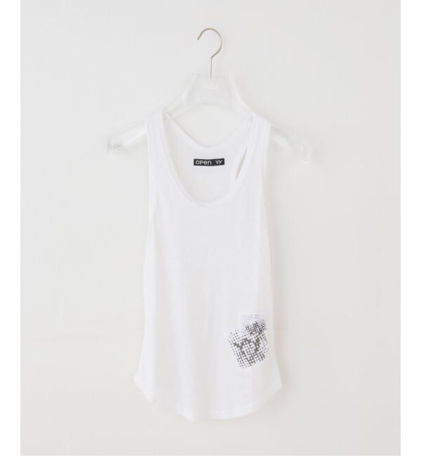 PULP「OPEN YY / オープン ワイワイ Knitted YY PATCH LOUNGE SLEEVELES」|タンクトップ|ホワイト