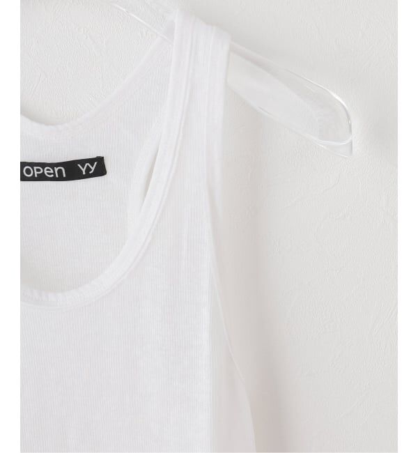 PULP「OPEN YY / オープン ワイワイ Knitted YY PATCH LOUNGE SLEEVELES」|タンクトップ|