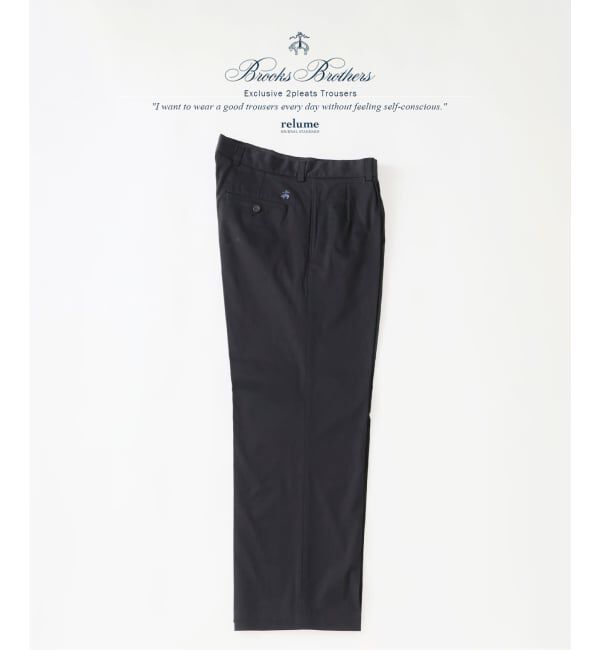 JOURNAL STANDARD relume「Brooks Brothers / ブルックスブラザーズ 別注 2プリーツ スラックス」|スラックス|ブラック