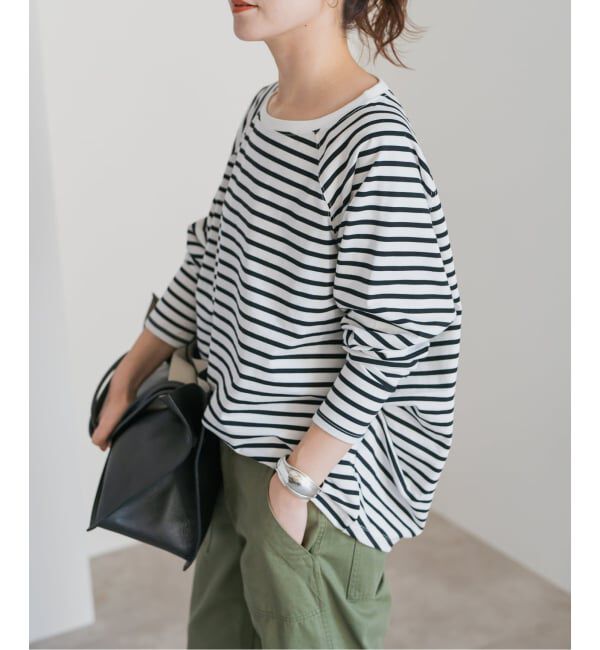 Spick and Span「《新色有り / 追加》ボートネックバックタックプルオーバー」|Tシャツ・カットソー|ブラックベース