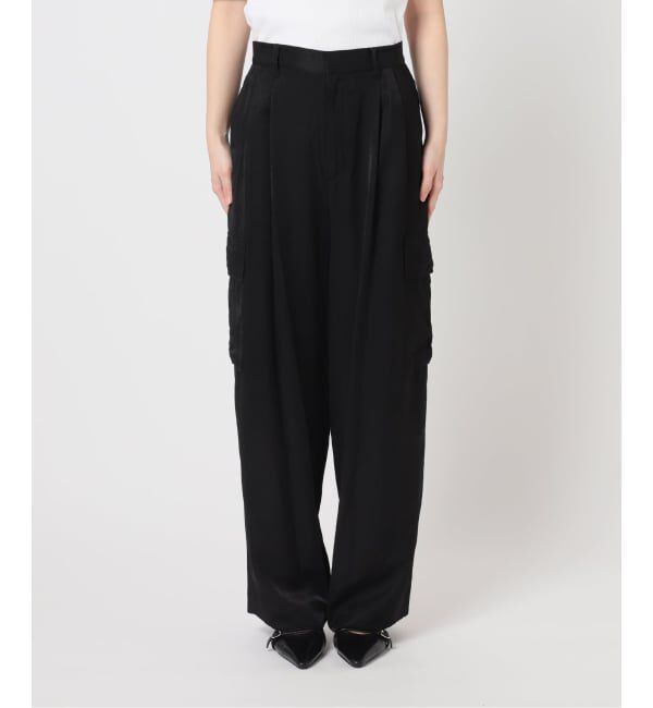 U by SPICK&SPAN「フェードサテンカーゴスラックス」|カーゴ|