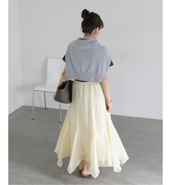  「【洗える】シアーランダムヘムスカート」|スカート|