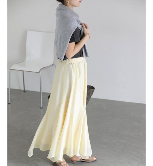  「【洗える】シアーランダムヘムスカート」|スカート|