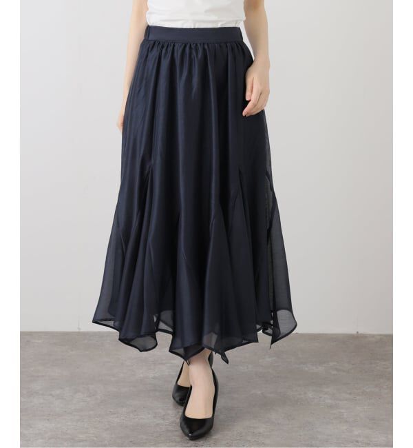  「【洗える】シアーランダムヘムスカート」|スカート|