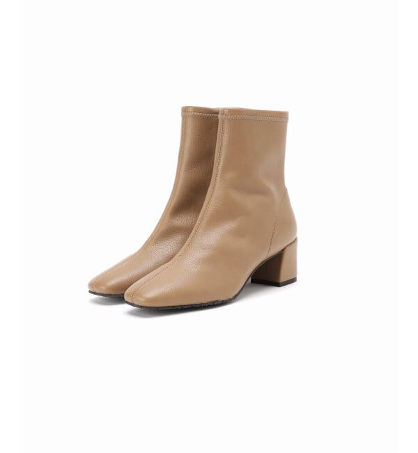  「《追加》5cmスクエアフィットショートブーツ」|ショートブーツ|