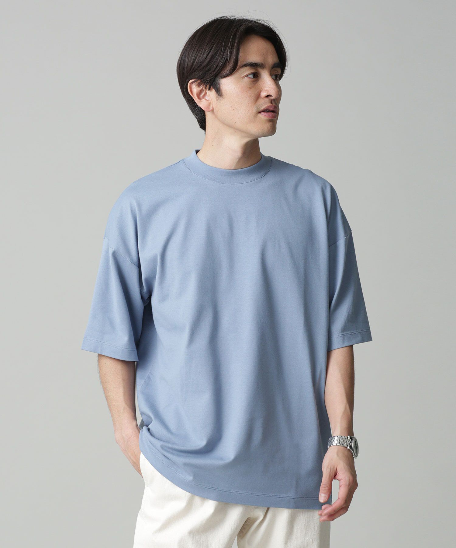 nano･universe「Anti Soaked 汗染み防止 クルービッグTシャツ」|Tシャツ・カットソー|