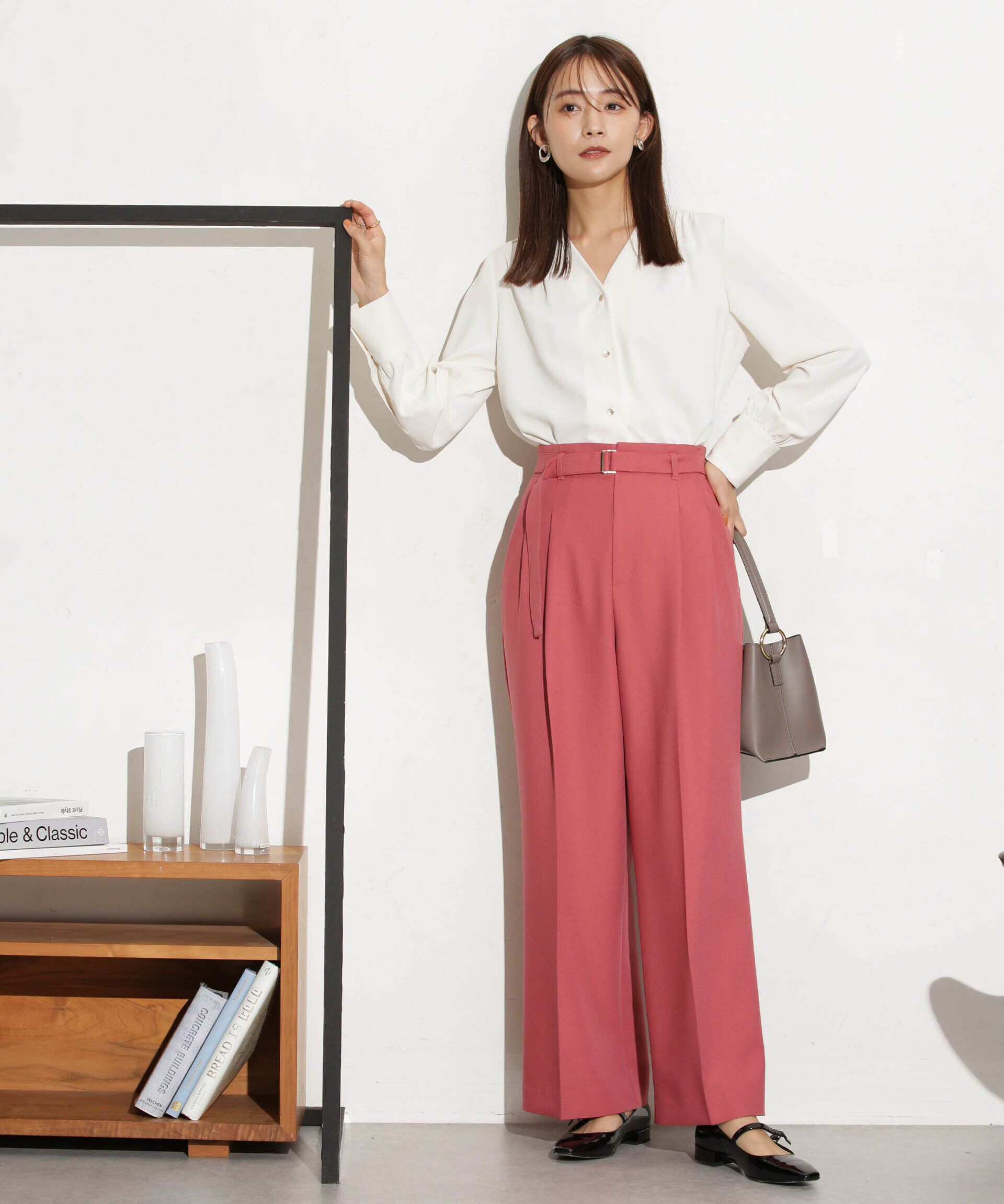 nano･universe「ベルト付きセミワイドツイルパンツ」|その他|