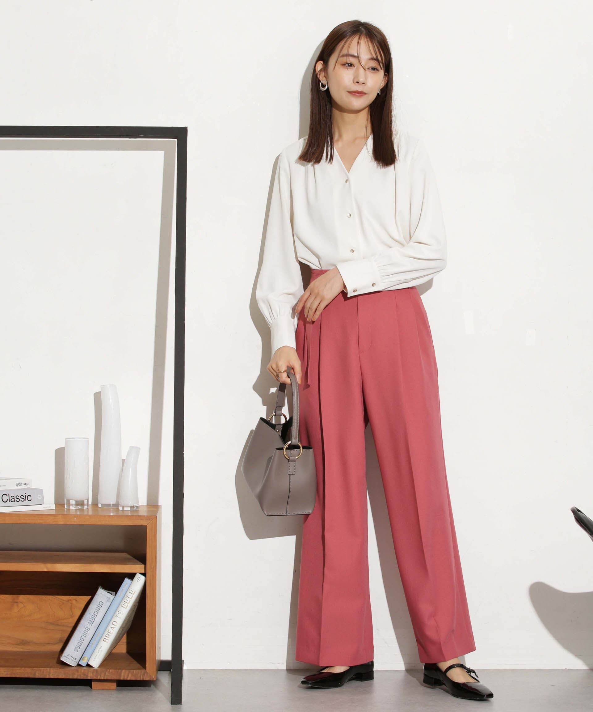 nano･universe「ベルト付きセミワイドツイルパンツ」|その他|