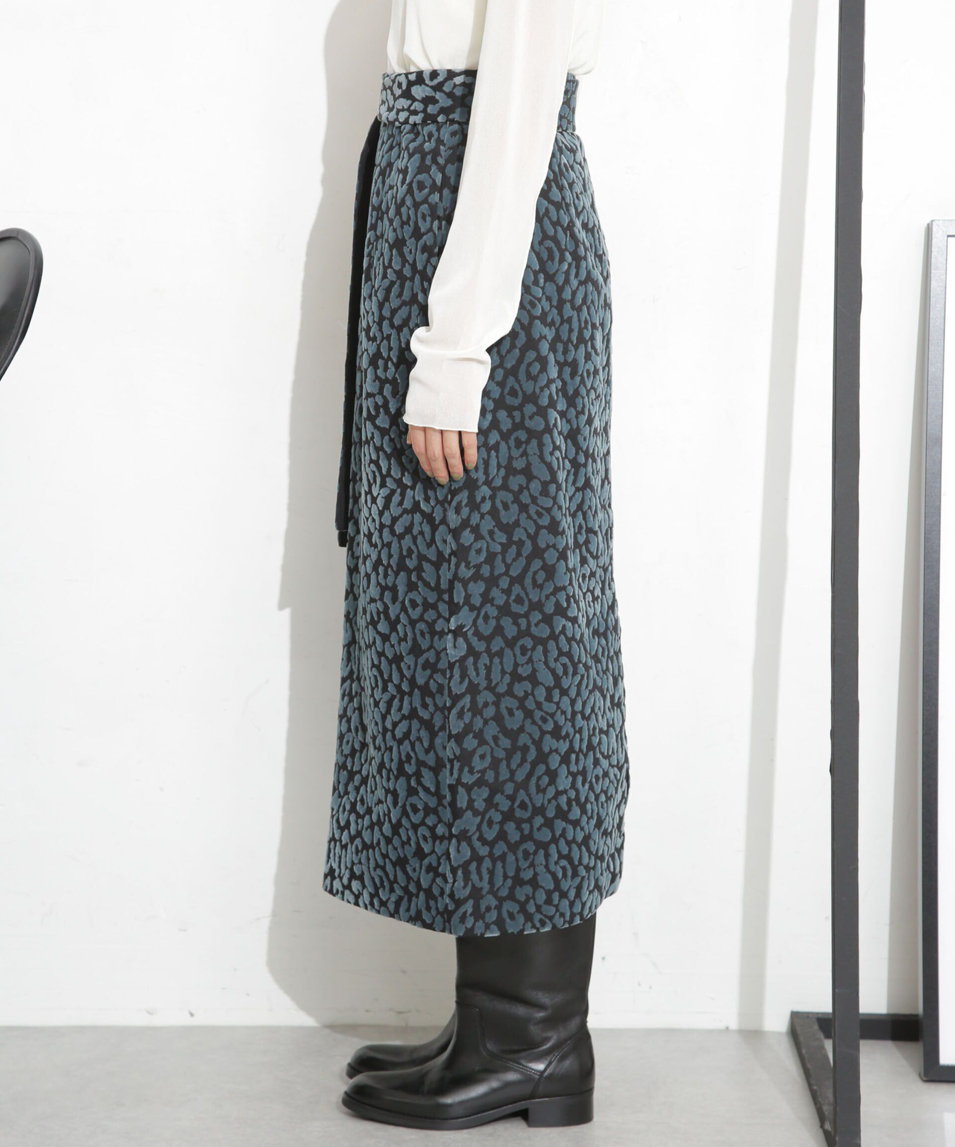 nano･universe「レオパードフロッキースカート」|スカート|