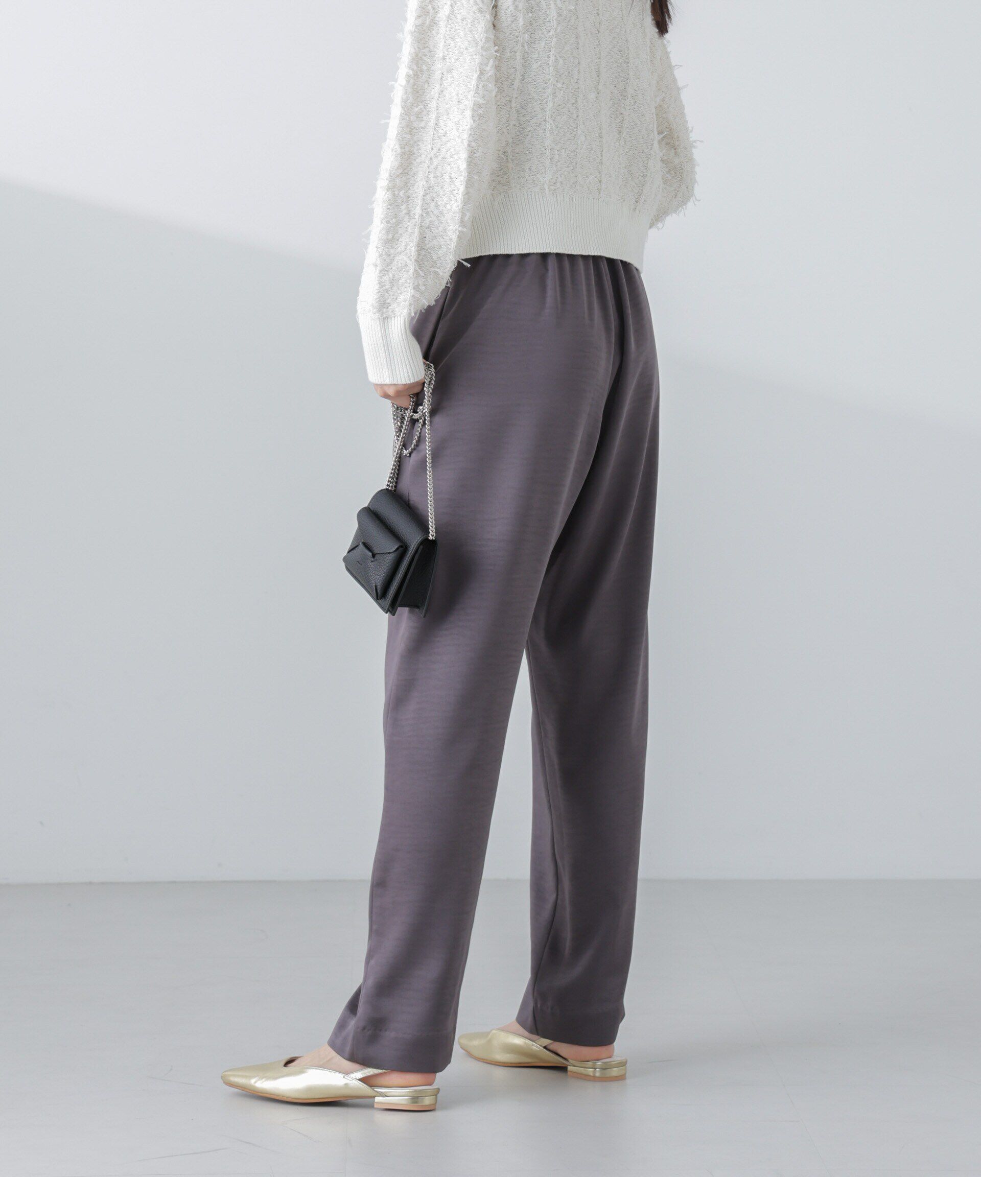 nano･universe「サテンセミワイドイージーパンツ」|その他|