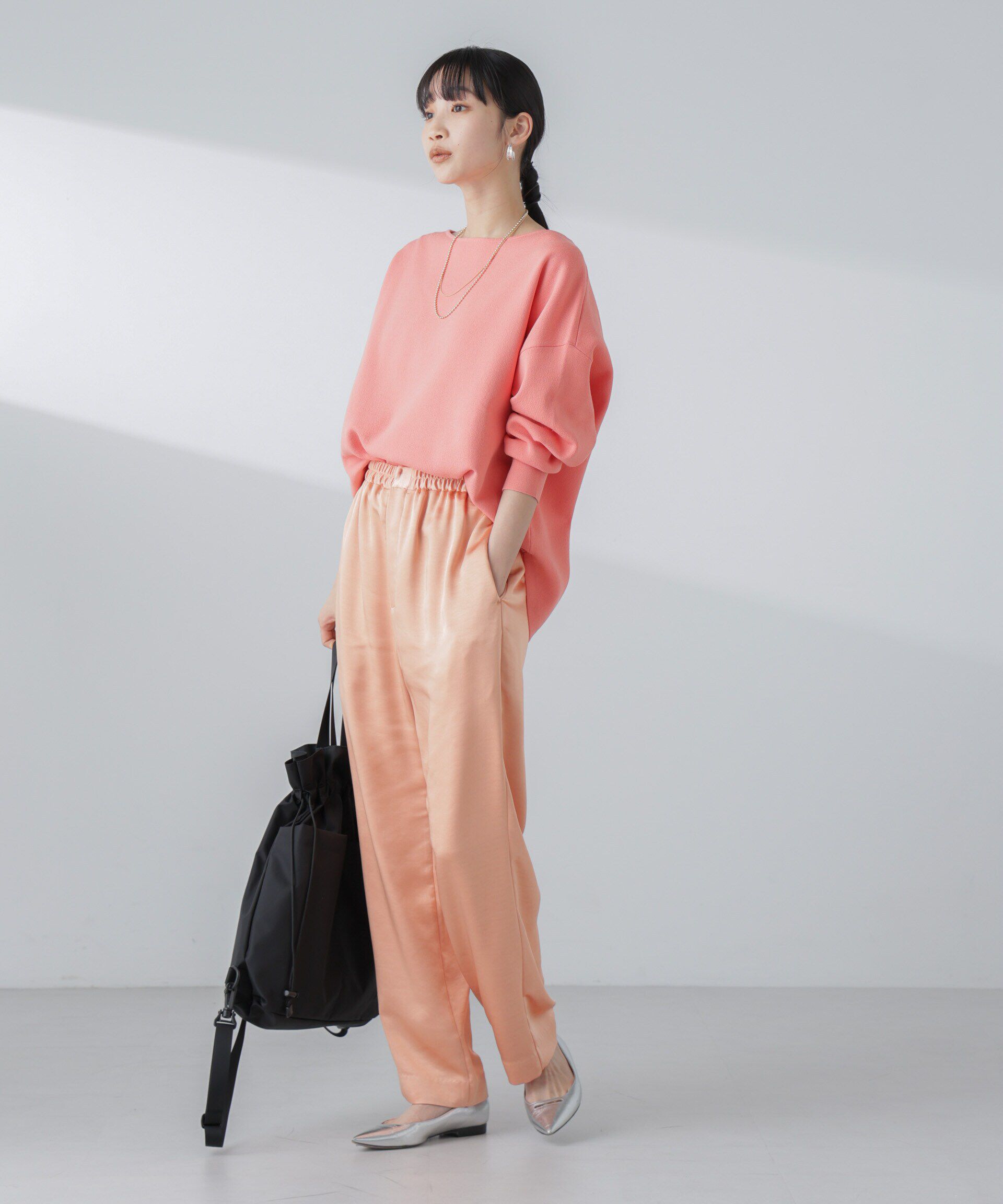 nano･universe「サテンセミワイドイージーパンツ」|その他|