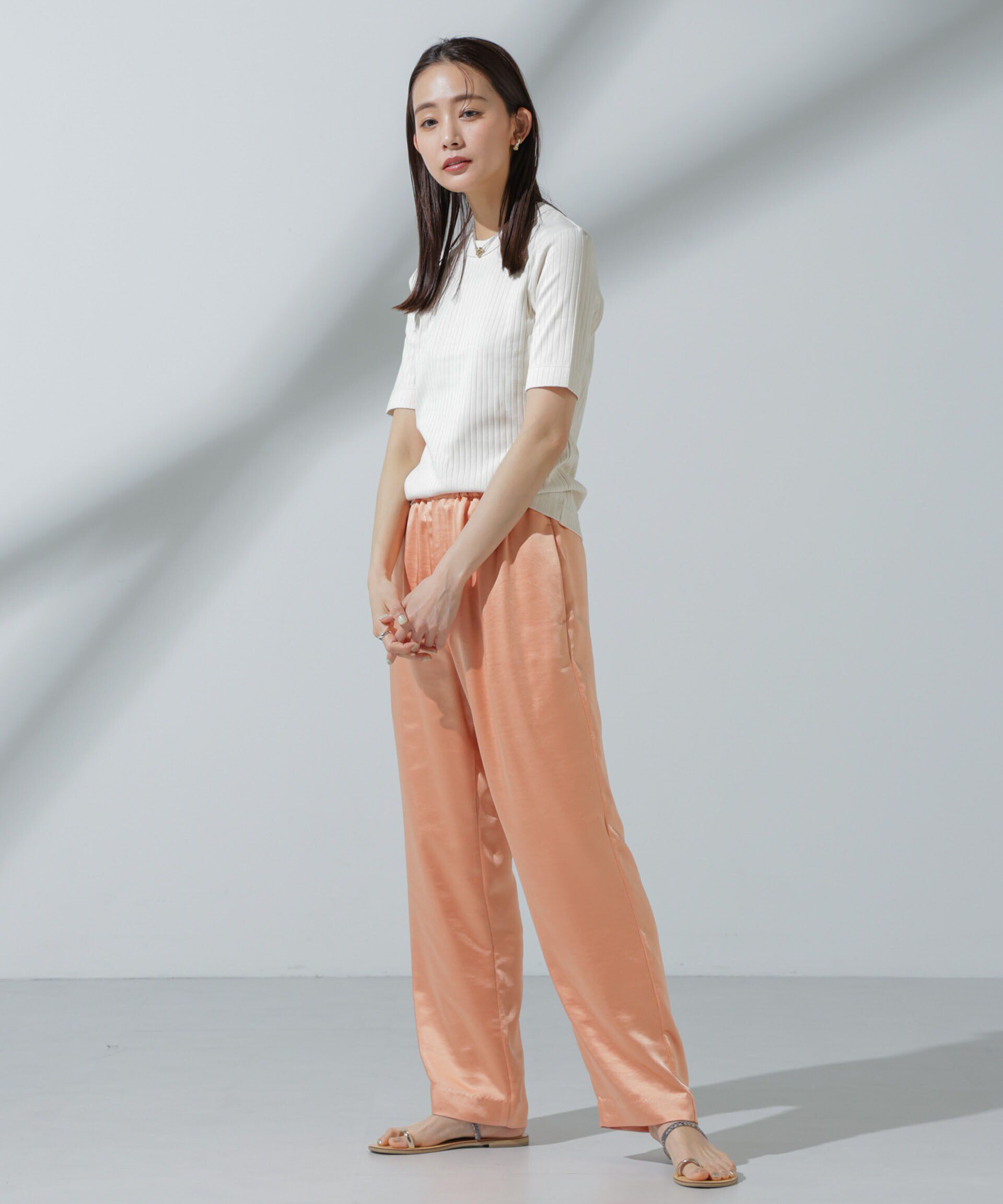 nano･universe「Anti Soaked(R) 汗染み防止 クルーネックリブTシャツ」|Tシャツ・カットソー|