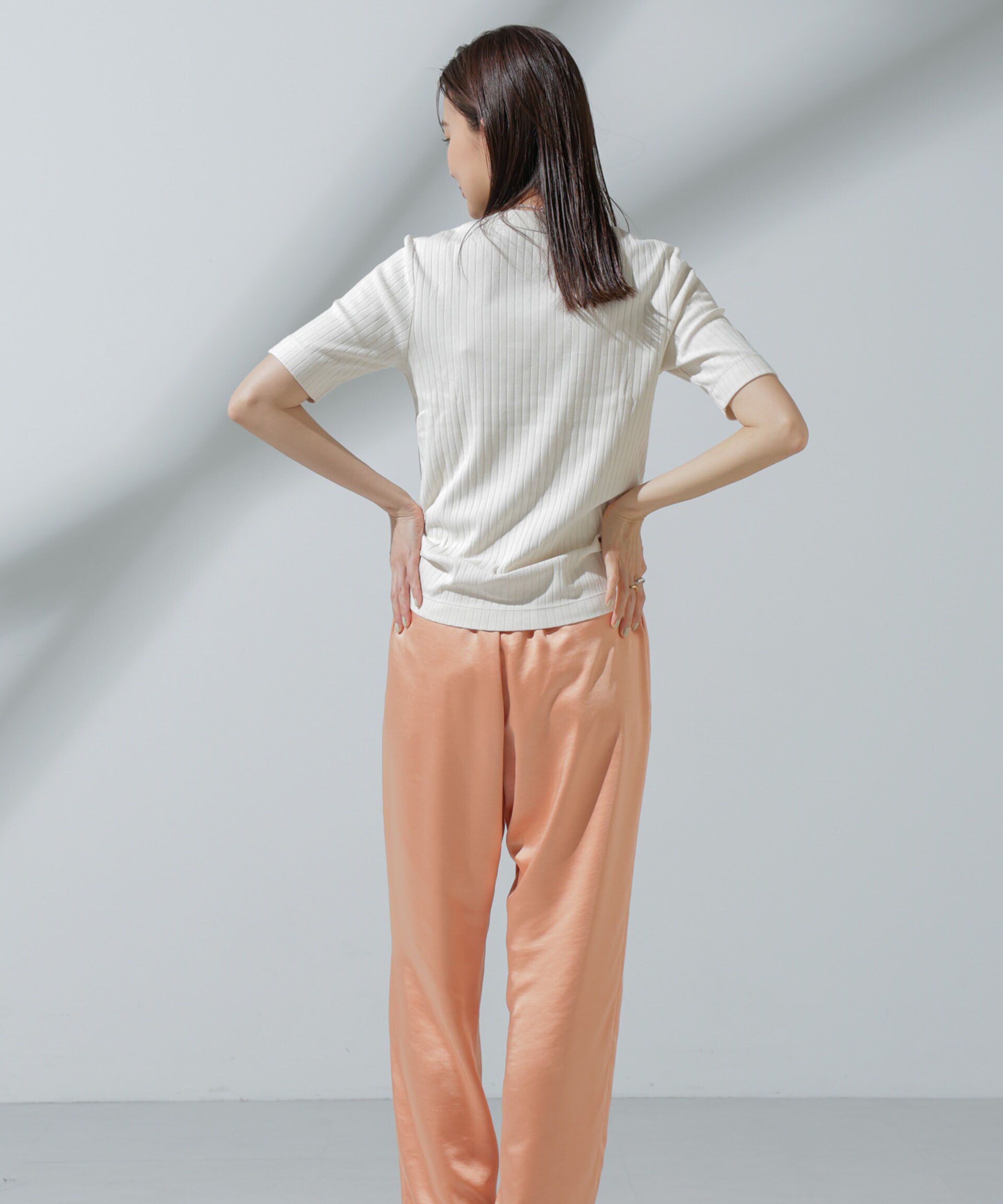 nano･universe「Anti Soaked(R) 汗染み防止 クルーネックリブTシャツ」|Tシャツ・カットソー|