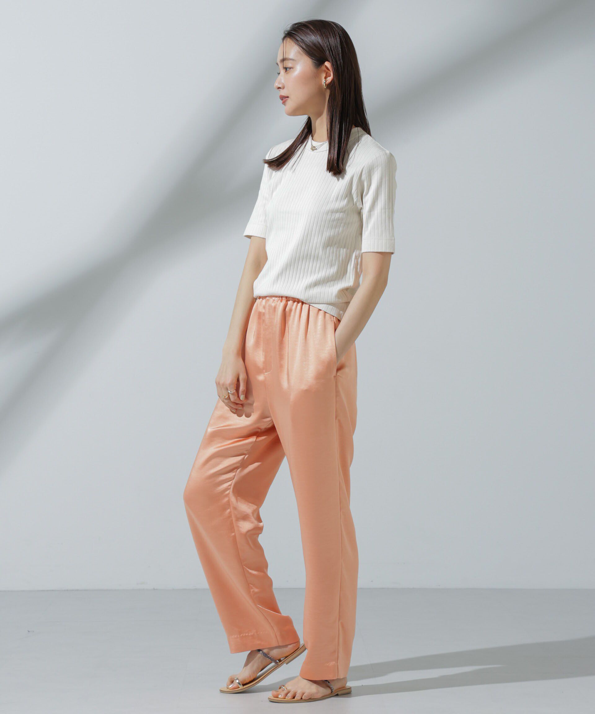 nano･universe「Anti Soaked(R) 汗染み防止 クルーネックリブTシャツ」|Tシャツ・カットソー|