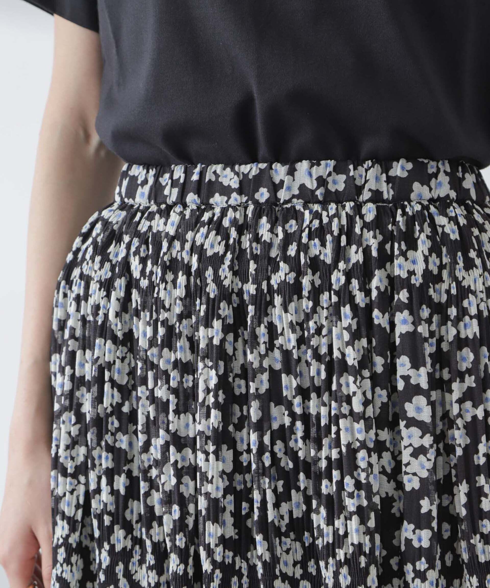 nano･universe「小花柄マジョリカプリーツスカート」|スカート|