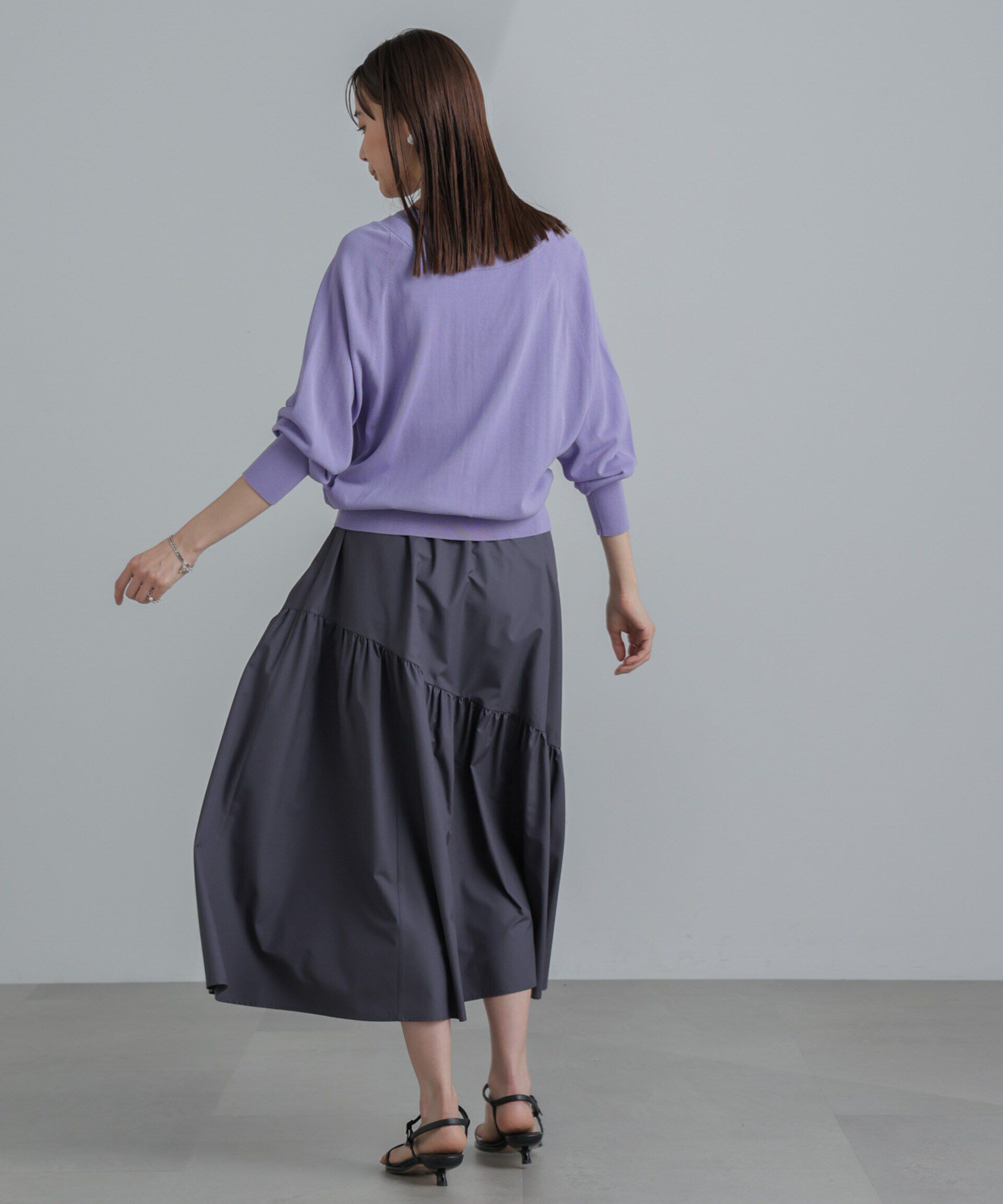 nano･universe「<撥水機能><ウォッシャブル>MINOTECH(R) アシメティアードギャザースカート」|スカート|