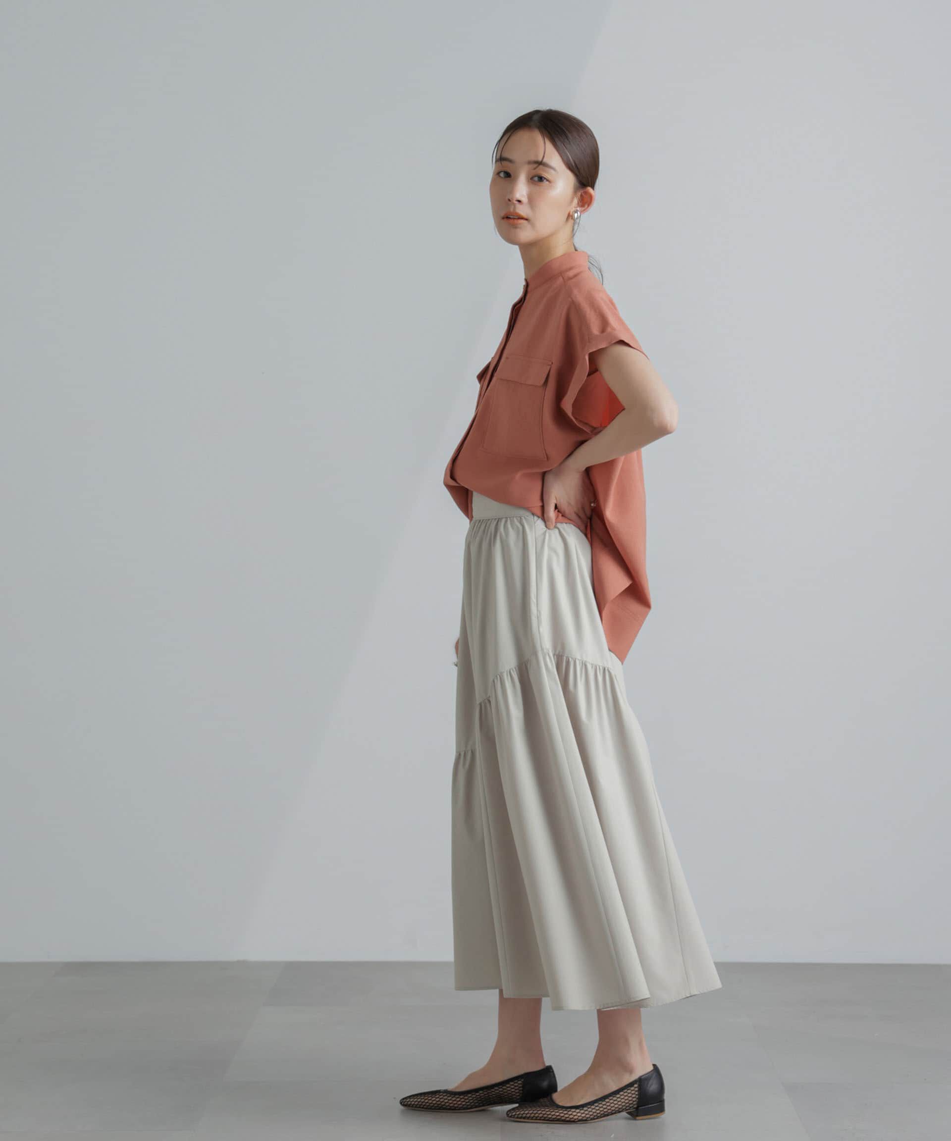 nano･universe「<撥水機能><ウォッシャブル>MINOTECH(R) アシメティアードギャザースカート」|スカート|