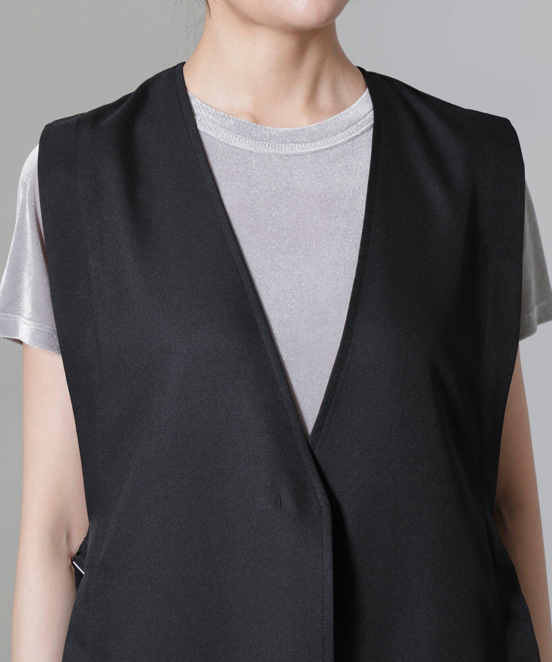 nano･universe「サイドベルトロングジレ(セットアップ可)」|テーラードジャケット|