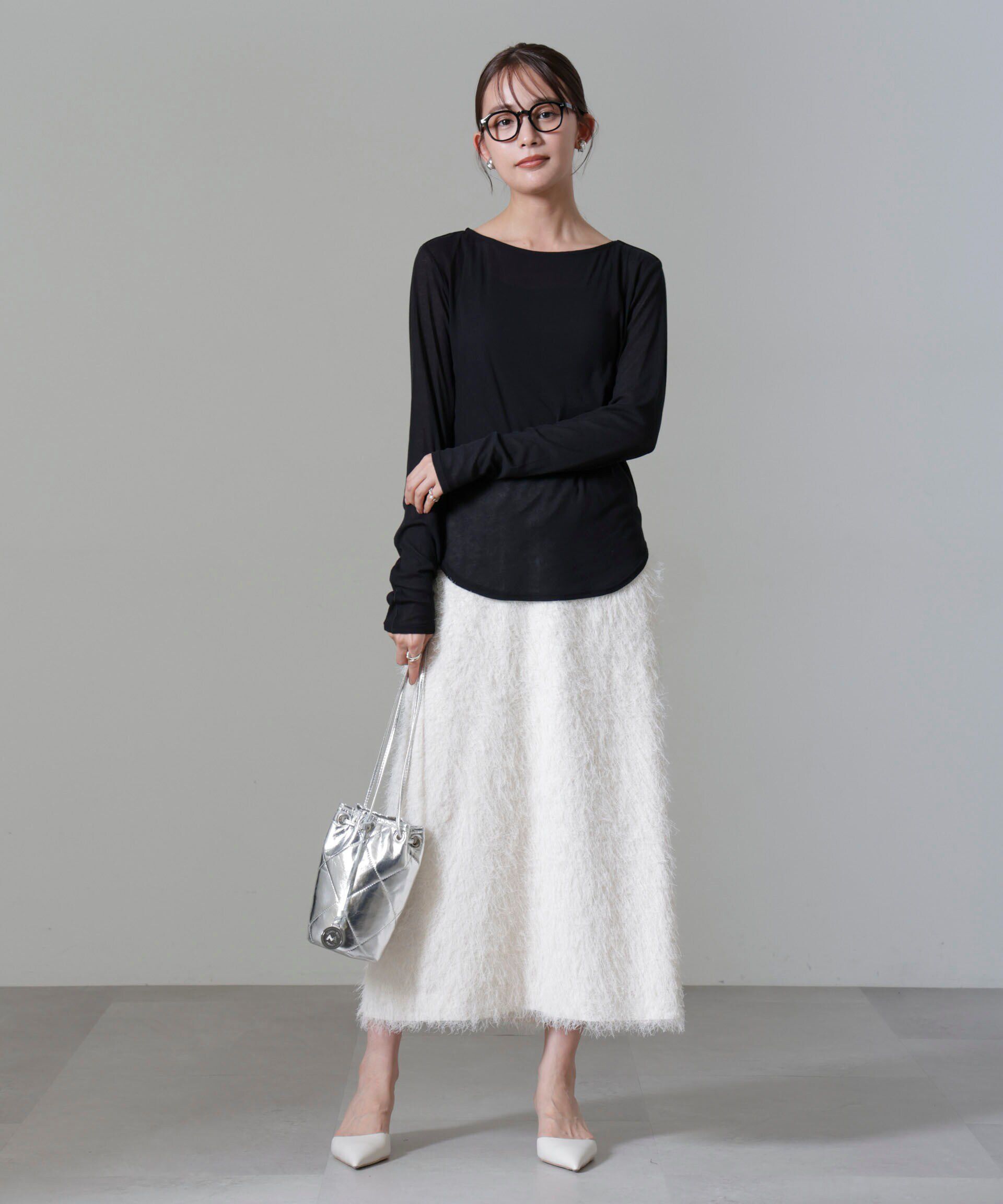 nano･universe「シアーガーゼボートネックトップス」|Tシャツ・カットソー|