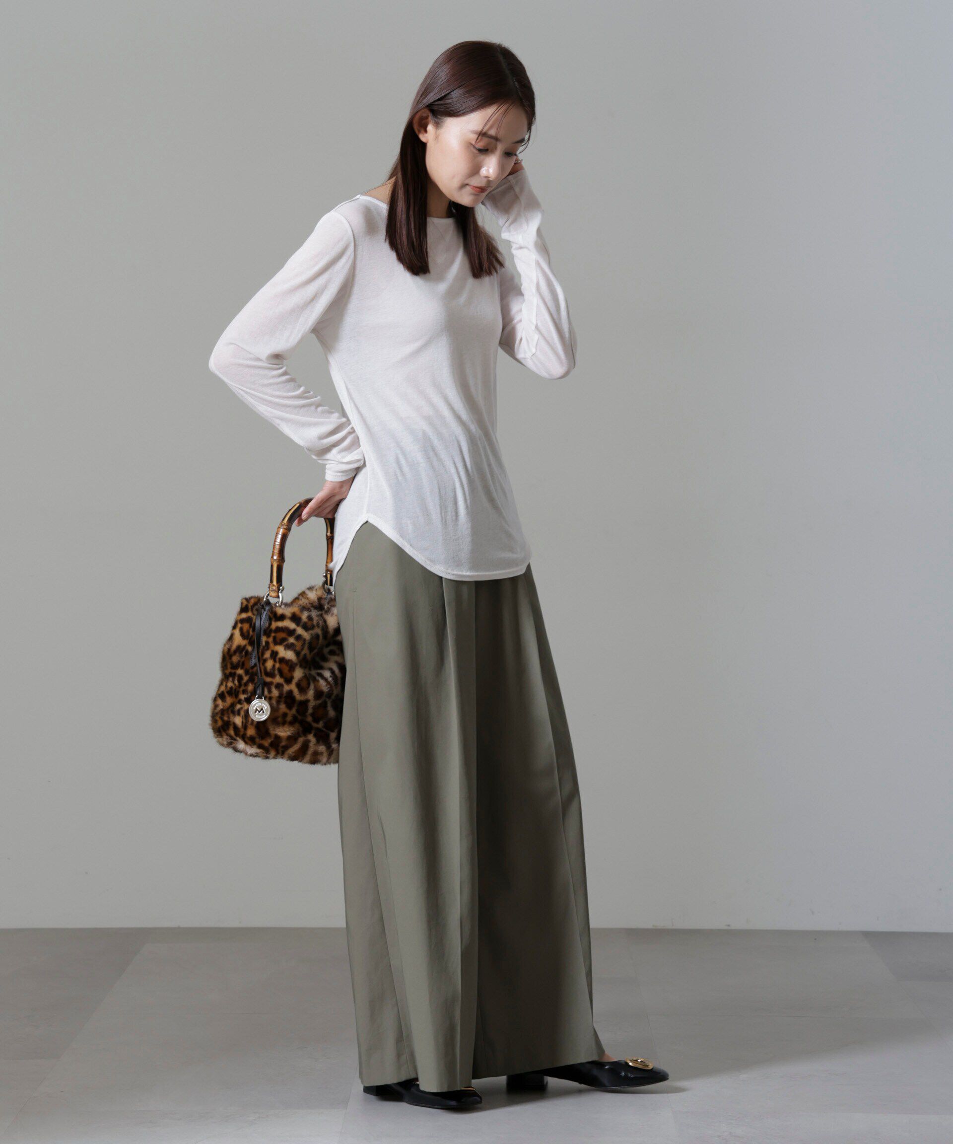 nano･universe「シアーガーゼボートネックトップス」|Tシャツ・カットソー|