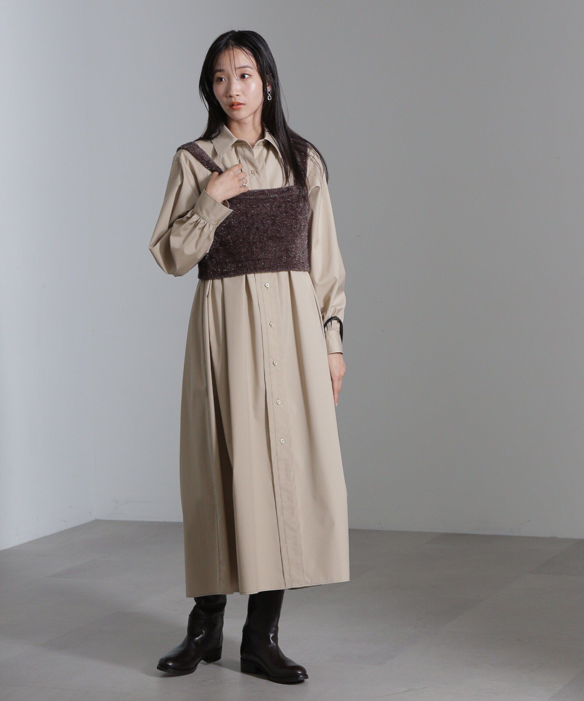 nano･universe「ラメシャギーニットビスチェ(セットアップ可)」|ニット・セーター|