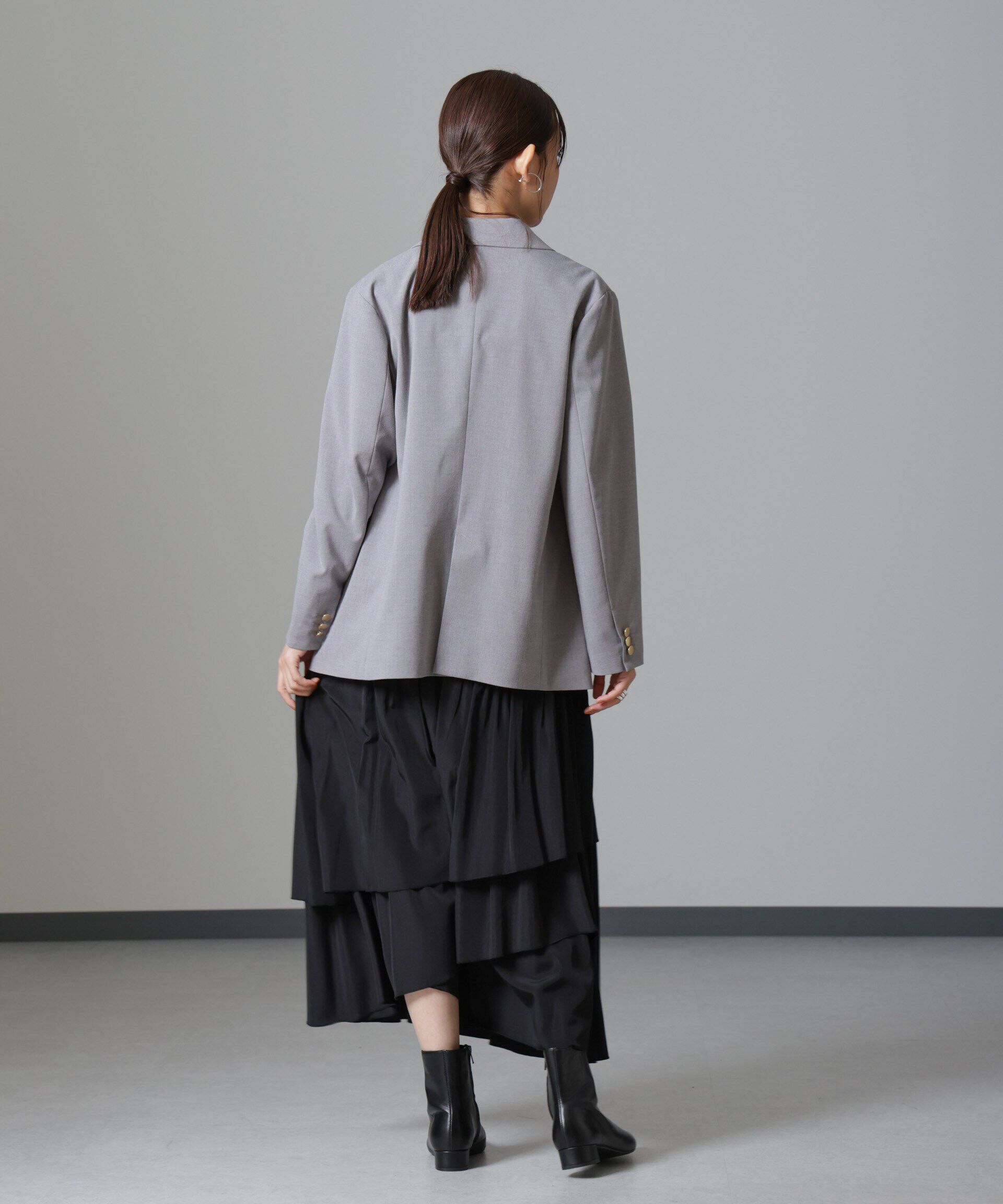 nano･universe「オーバーラップティアードスカート」|スカート|