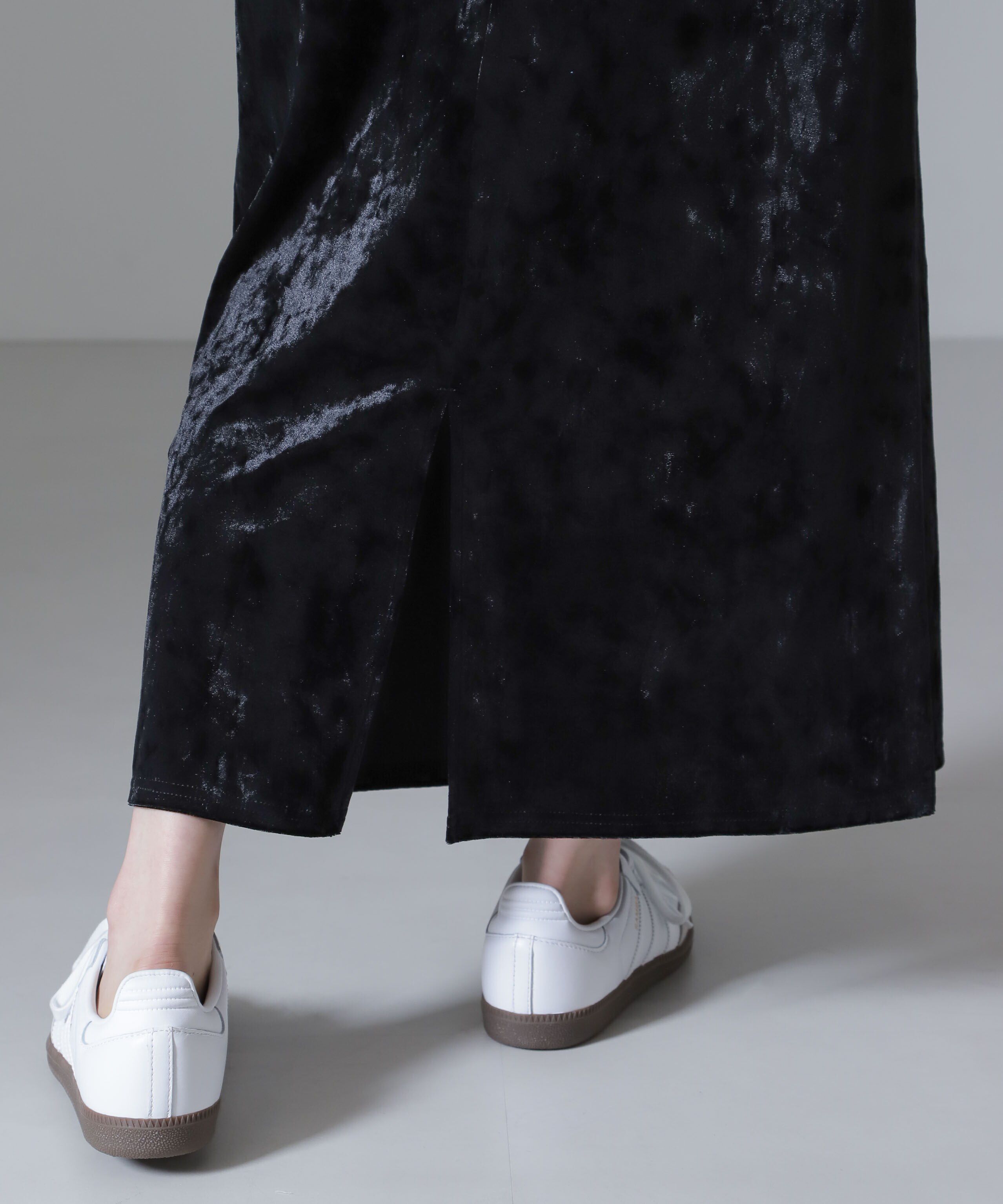 nano･universe「ベロアキャミソールワンピース（セットアップ可）」|ワンピース|