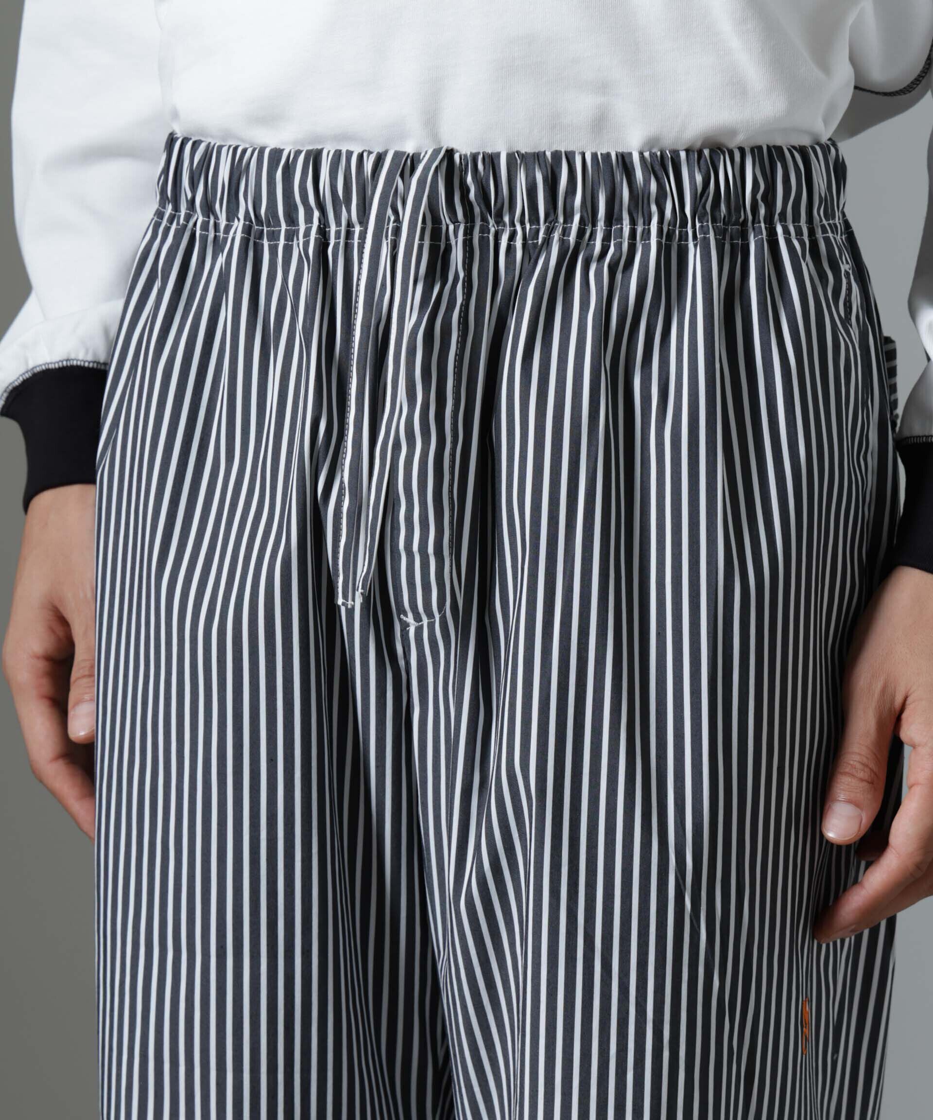 nano･universe「｢NJ/CLUB｣HOMESTOCK ストライプパンツ」|チノ|