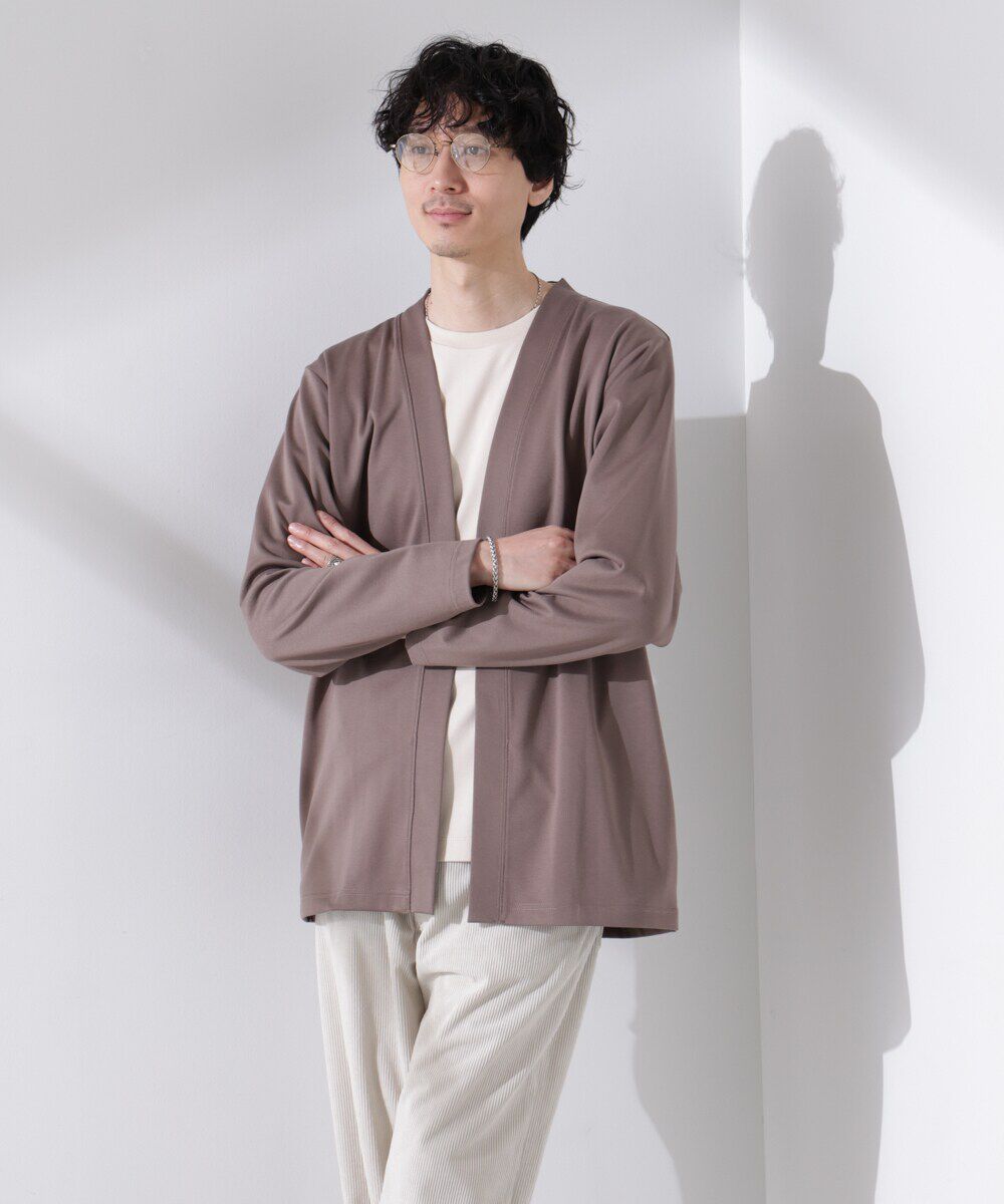 nano･universe「ダブルジャージー着流しカーディガン」|Tシャツ・カットソー|モカベージュ7