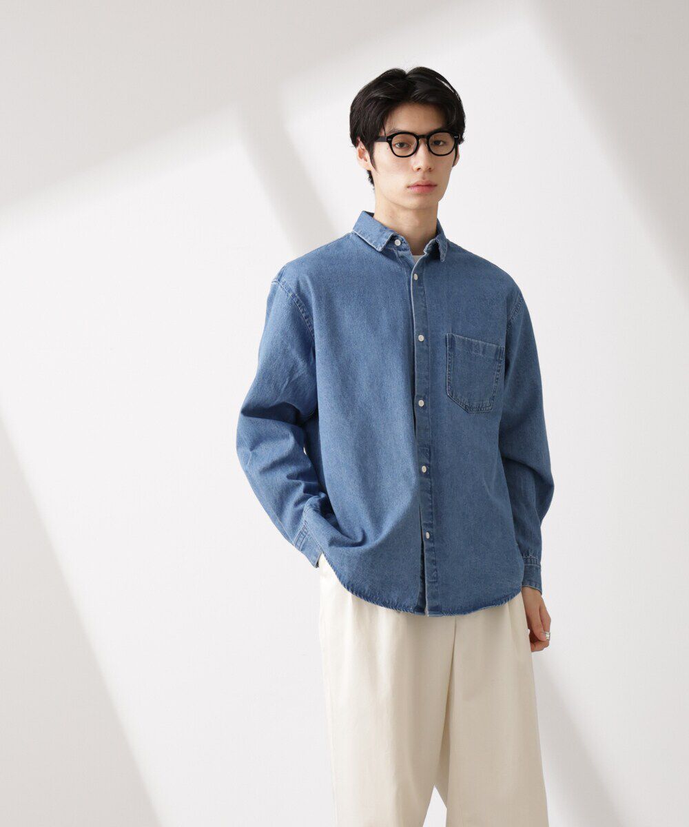 nano･universe「ライトオンスデニムシャツ 長袖」|シャツ・ブラウス|