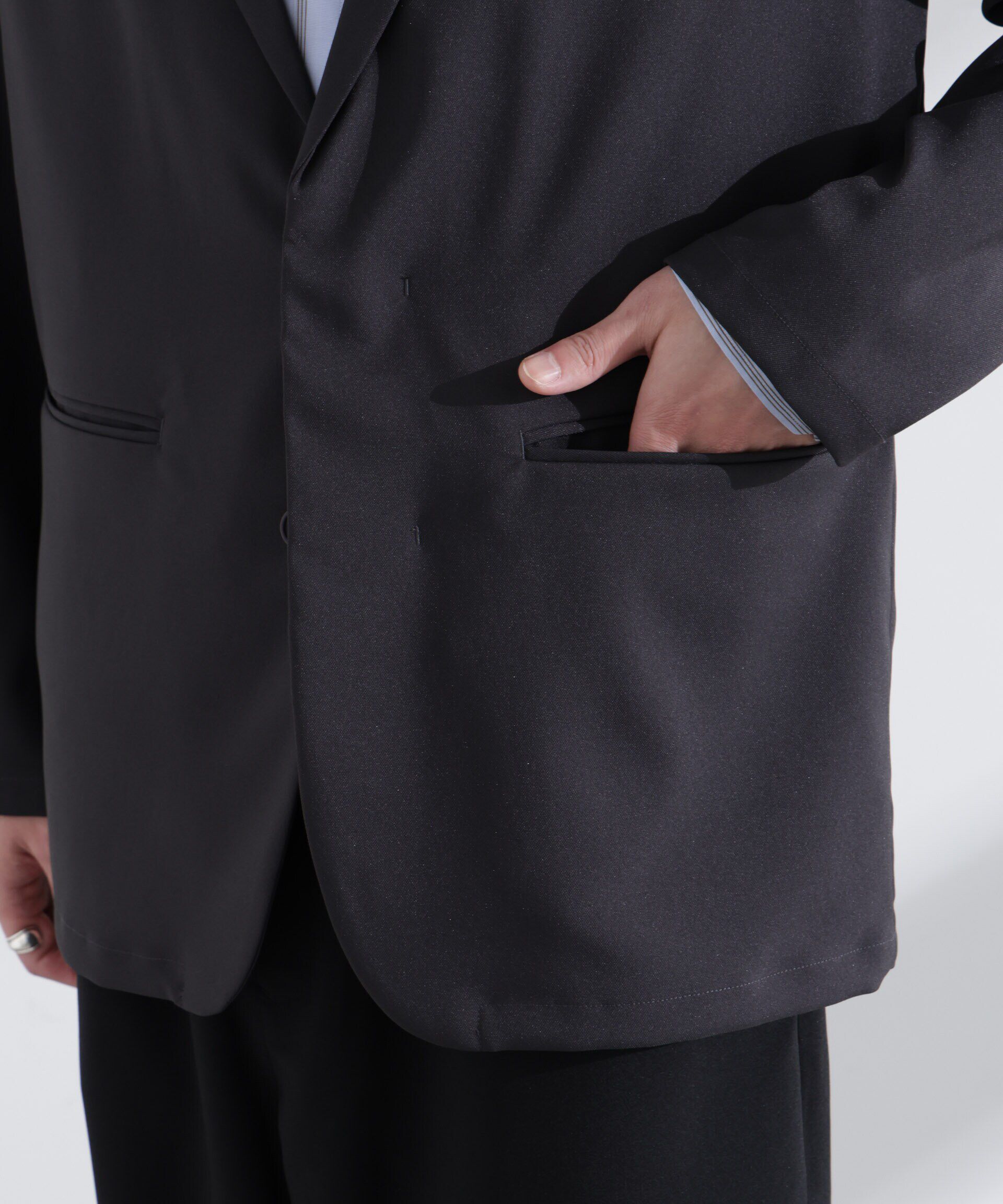 nano･universe「ドレープワイドジャケット（セットアップ可）」|テーラードジャケット|